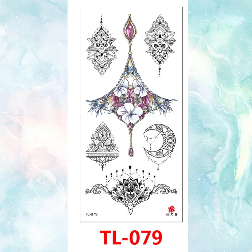 TL-079 Временные акварельные Животные Печать кошка собака птица женские детские наклейки-татуировки прохладный черный Живопись Водонепроницаемый боди-арт моющиеся татуировки - Цвет: TL-079