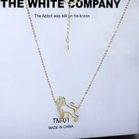 new fashion ladies necklace creative diy gold street dance animal lion shape aaaa zircon clavicle necklace female jewelry