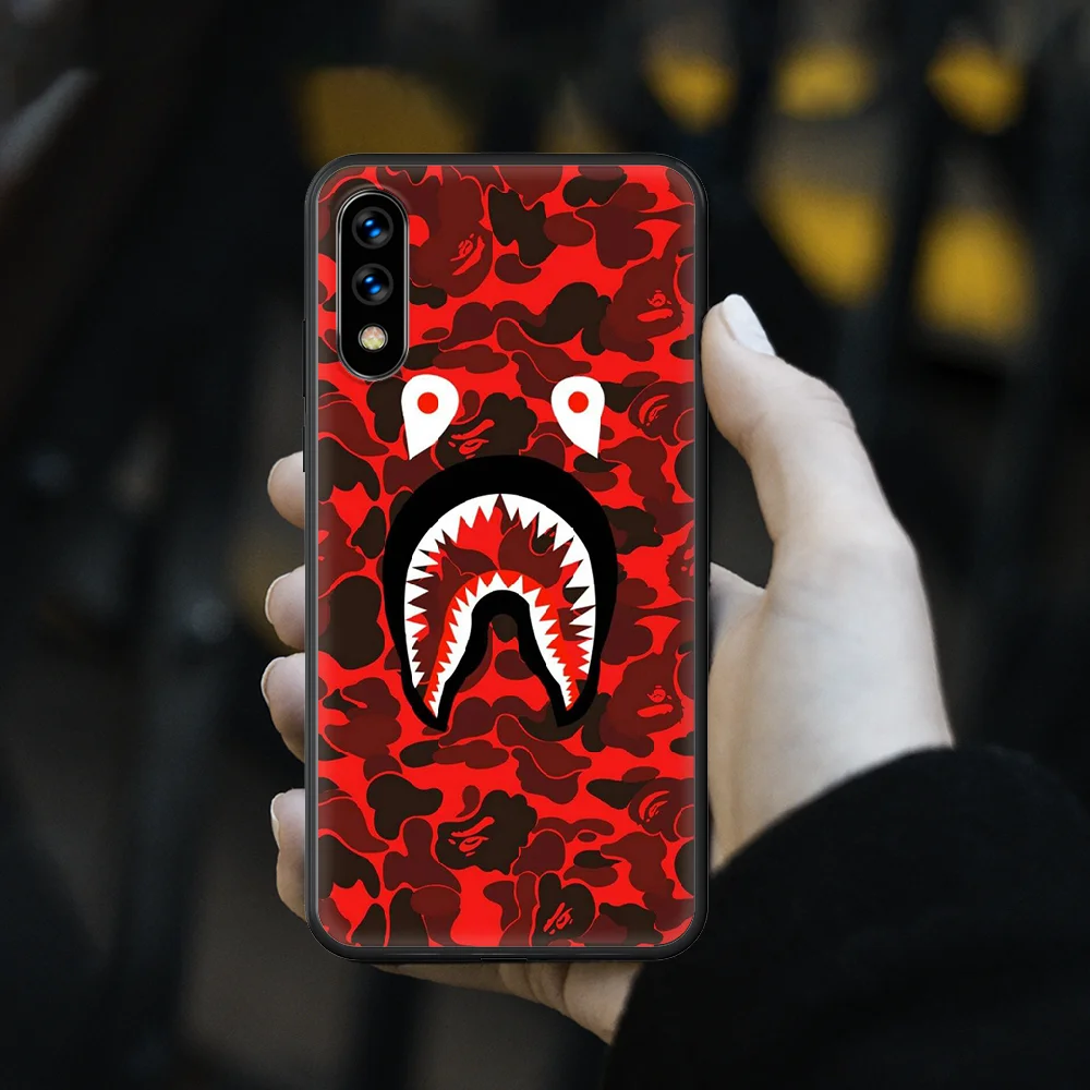 

Fashion sports brand Bape Phone Case hull For huawei honor play 6 7 8 9 10 view 20 A X i pro lite black Prime Fashion Back