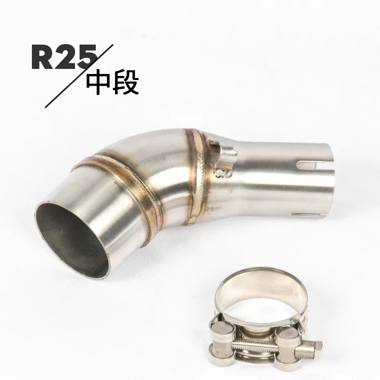 زلة على لياماها YZF-R3 R25 MT03 MT25 دراجة نارية العادم الهروب الأوسط منتصف ارتباط اتصال الأنابيب الخمار 51 مللي متر