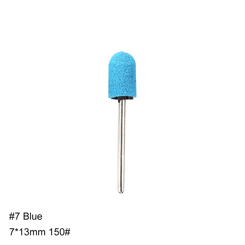 No.7 Blue 1 шт. шлифовальные круги для ногтей Кепки 150 Grip Rubber станок фрезерный резак для удаление маникюра гель аксессуары для педикюра инструмент LA725-1 - Цвет: No.7 Blue