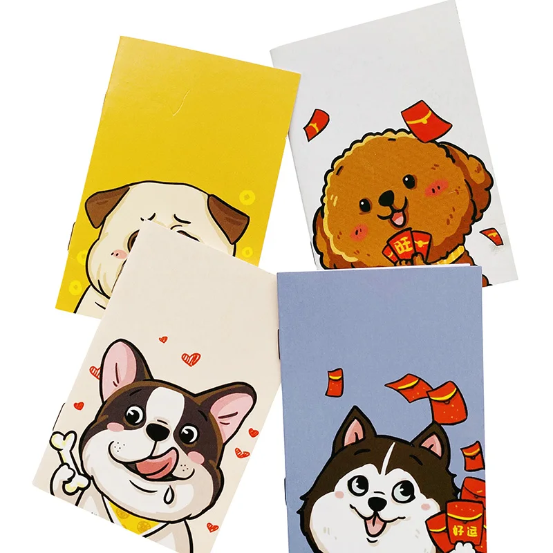 Записная книжка с мультяшными собаками 16 страниц Дневник для письма школьный