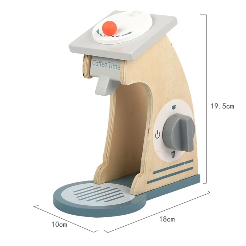 

Kitchen Pretend Play Toy Simulation Wooden Coffee Machine Coffeemaker Set Baby Early Learning Educational Toys Game