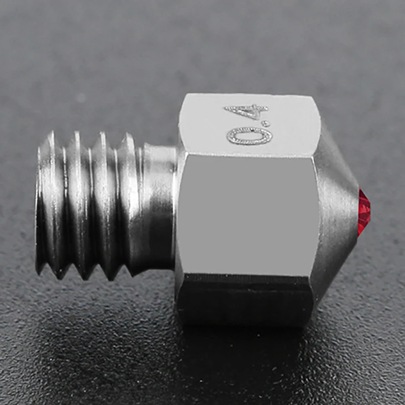 

3D Printer Accessories MK8 Titanium Steel Ruby Nozzle 0.4mm Compatible with PETG ABS PEI PEEK
