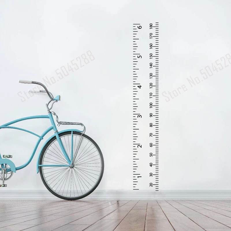 Метрический ростовой график настенная наклейка для измерения детской комнаты наклейки-линейки декор Z587.
