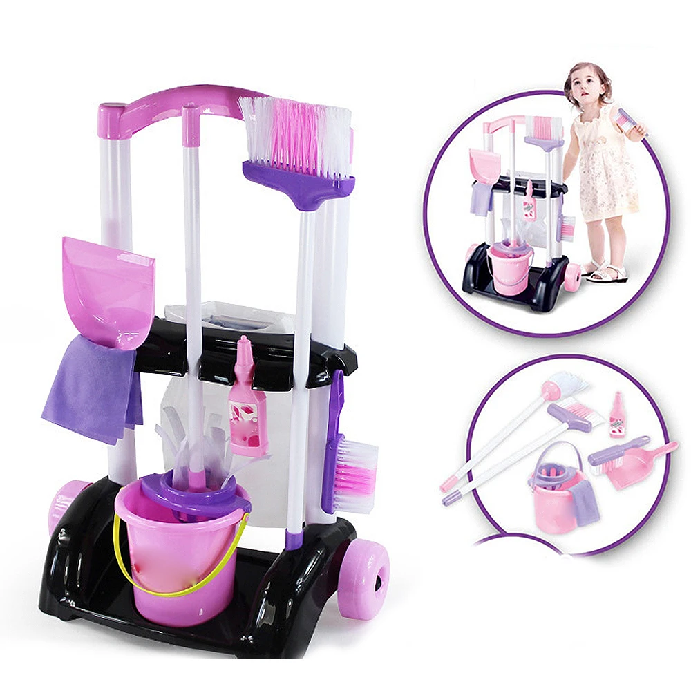 Набор детских игрушек для уборки набор дома девочек розовый комплект ролевых игр