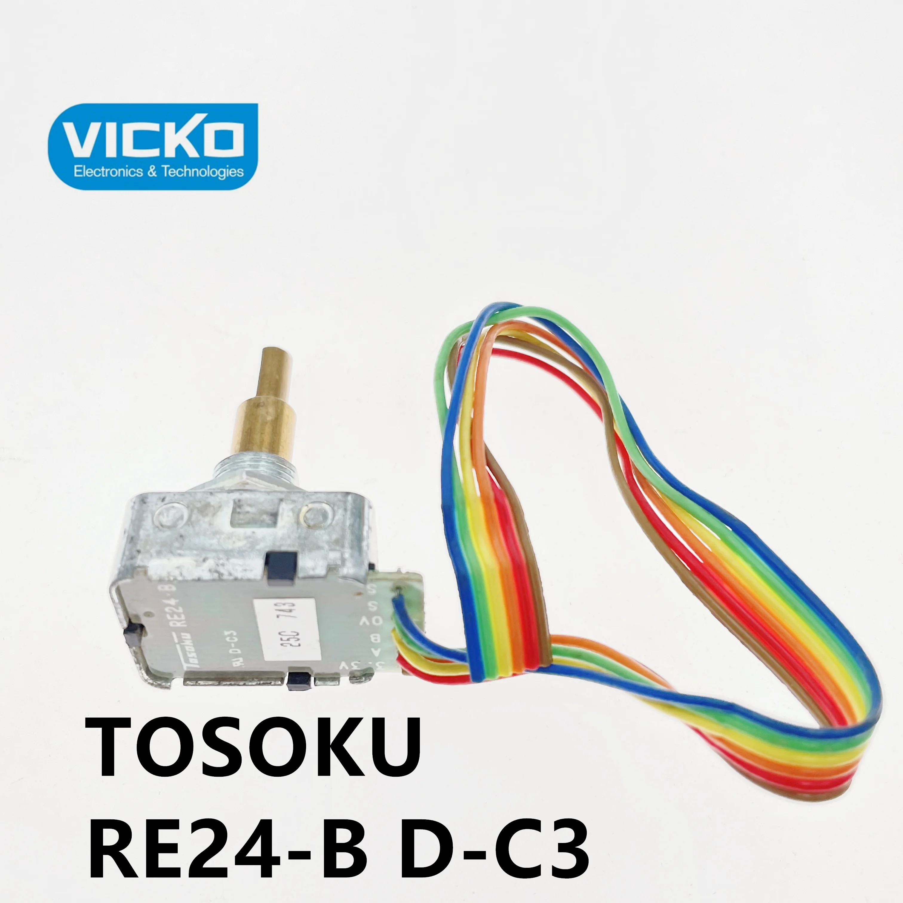 [VK] б/у TOSOKU RE24-B 25C 743 3 V с 24-ступенчатым оптическим датчиком stepper 6 ножной вал 25 мм