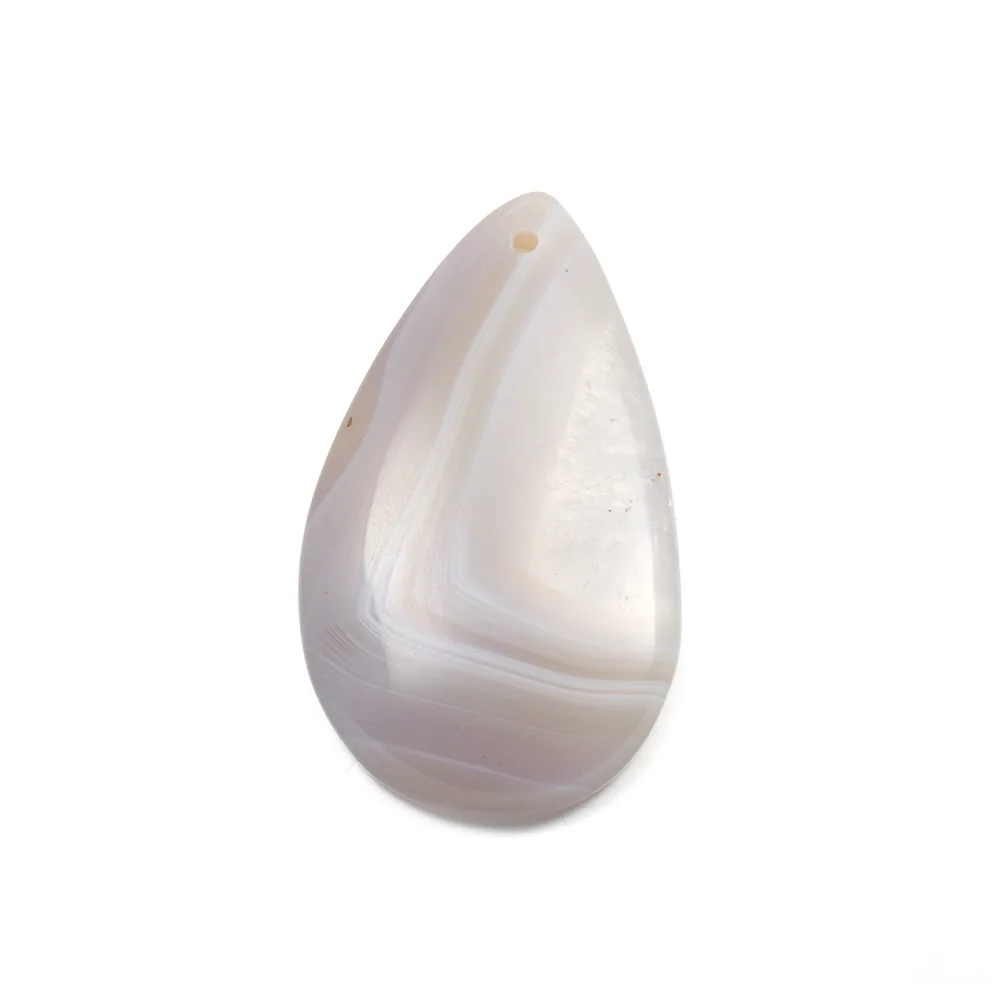 

Peach Heart Shaped Gray Stripe Agates Pendant Reiki Healing Natural Stone Amulet DIY Jewelry Personality Gift