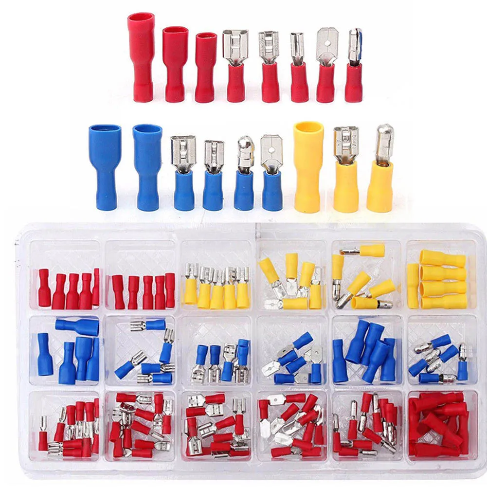 

Electrical Assorted Insulated Wire Cable Terminal Crimp Connector Spade Set Kit uacr Connectors Terminals Electrical Equipment