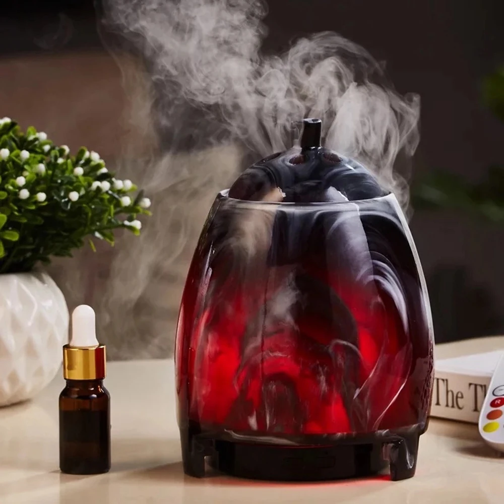 Aroma Diffuser Ultrasonic Burner Multi-function Colorful Ink Wind Aromatherapy Humidifier Air Freshener for Home Decor Bedroom