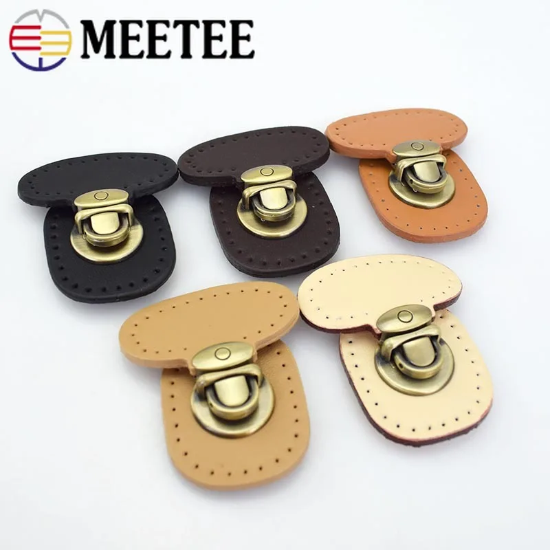 2pcs Bags Accessories Genuine Leather Snap Clasp Turn Lock Twist Locks for DIY Handmade Handbag Craft Bag Purse Closure Buckles | Дом и сад