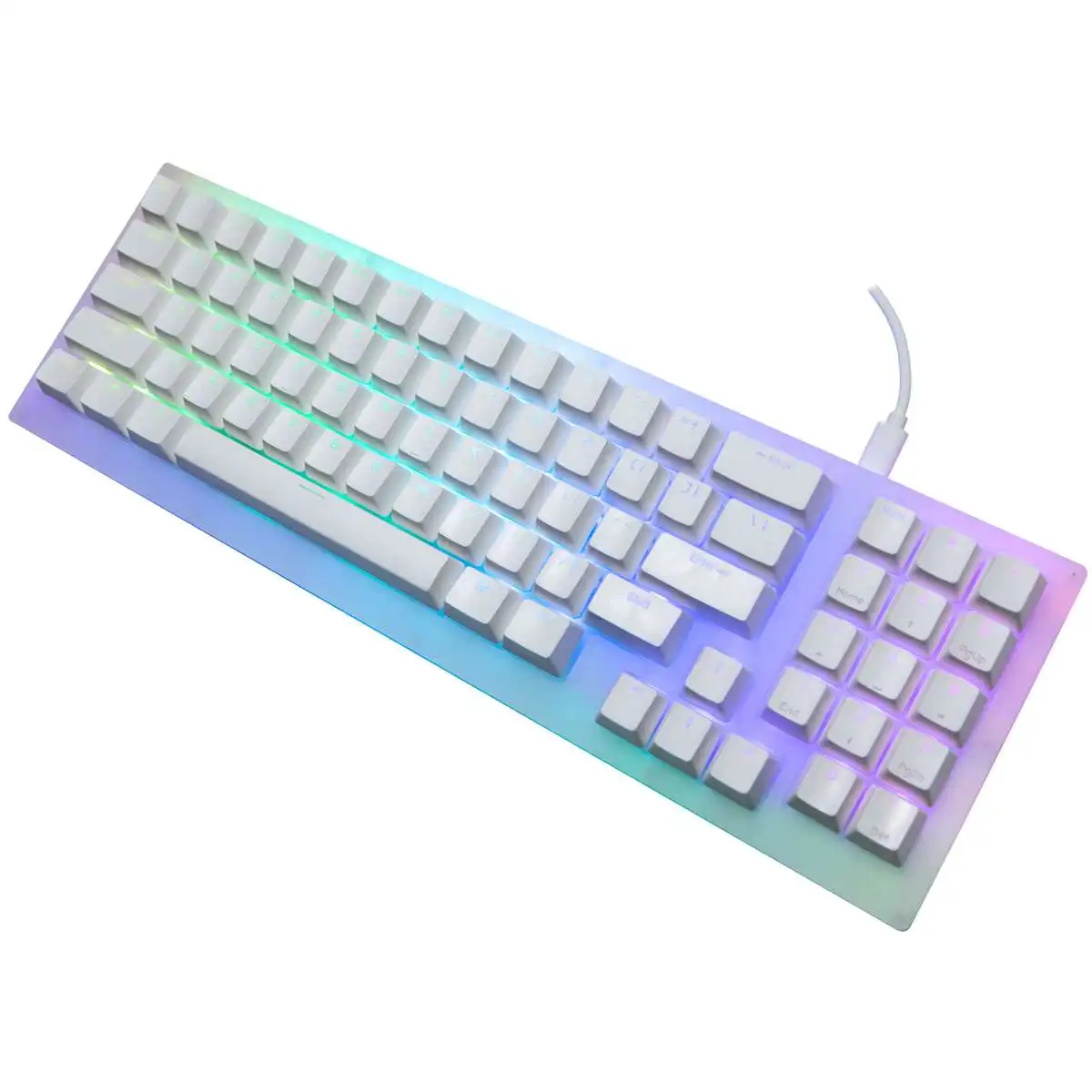 gamakay k77 77 keys hot swappable mechanical gaming keyboard rgb tyce c wired gateron switch nkro translucent glass base 32k rom free global shipping
