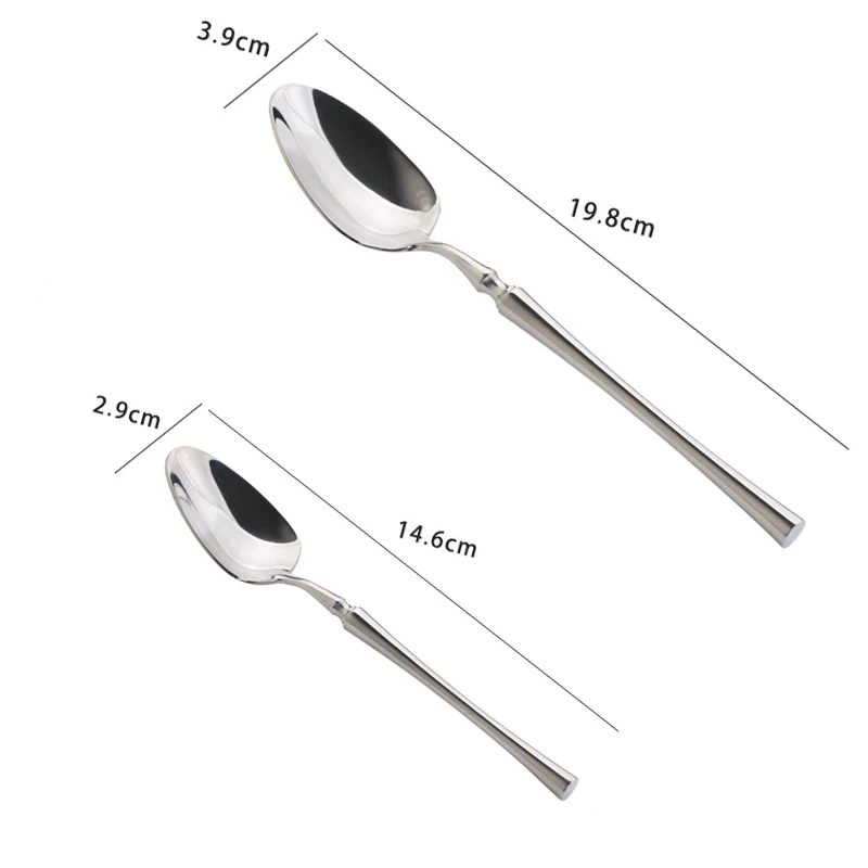 24 unids/lote comida coreana cuberteria portatil 304 cuchillo de mesa acero inoxident S poon tenedor juego vajilla oro|Столовые