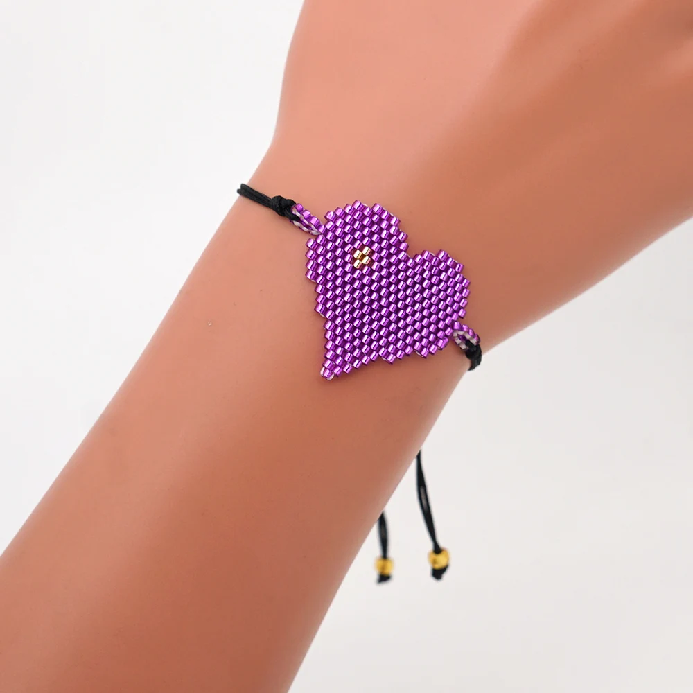

Go2boho Miyuki Beads Bracelets Heart Bracelet For Ladies Jewelry 2021 Adjustable Rope Jewellery Handmade Beading Pulsera Trendy
