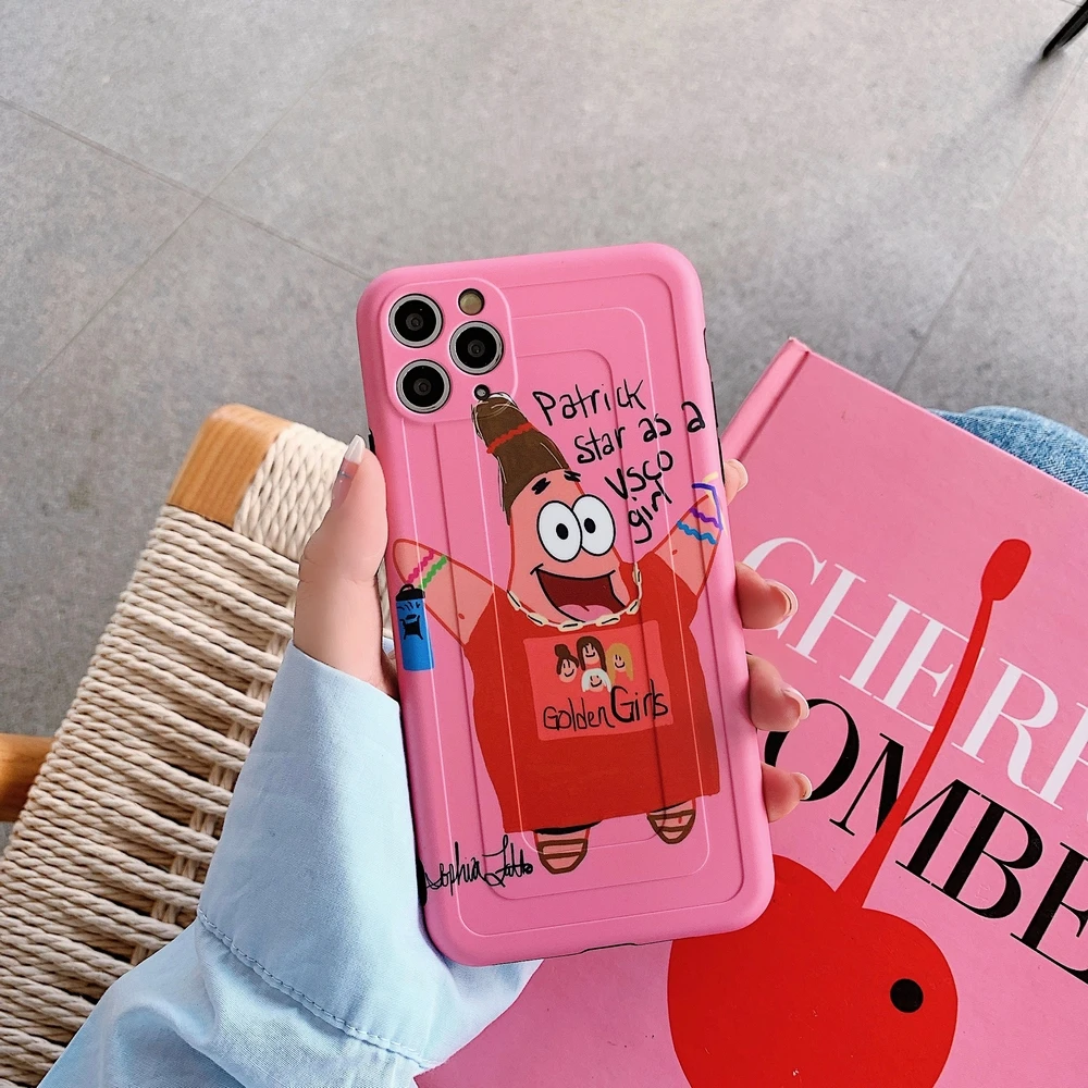 

Fashion Cartoon pattern for iPhone x xs xr xsmax 11 11promax 12pro 12Promax 7 7p 8plus Straight edged soft back cover