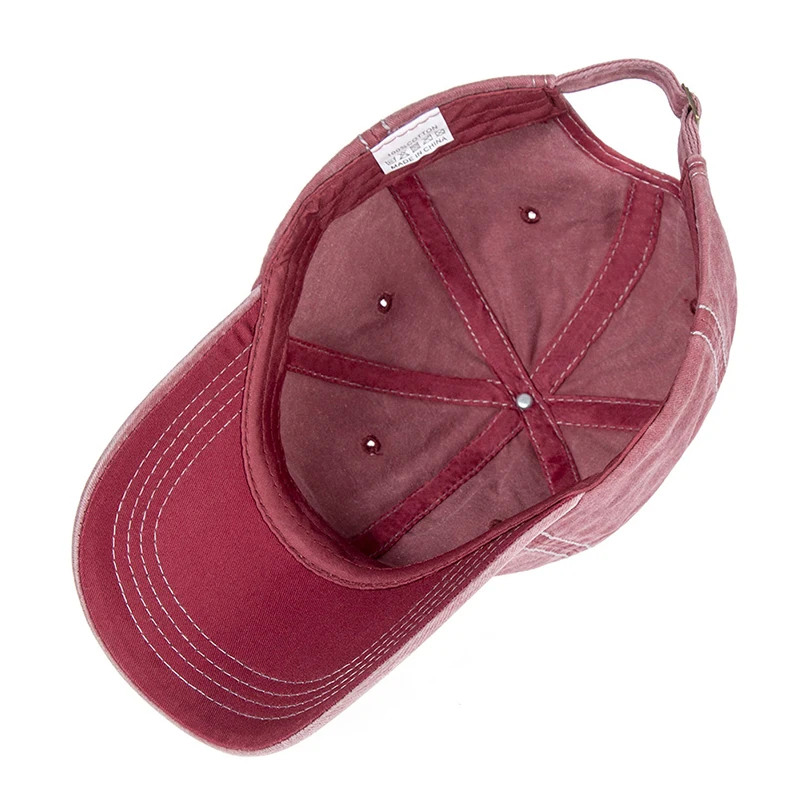 WISHCLUB Мужчины и женщины Бейсболка Повседневная Хлопок Регулируемая кепка мужская