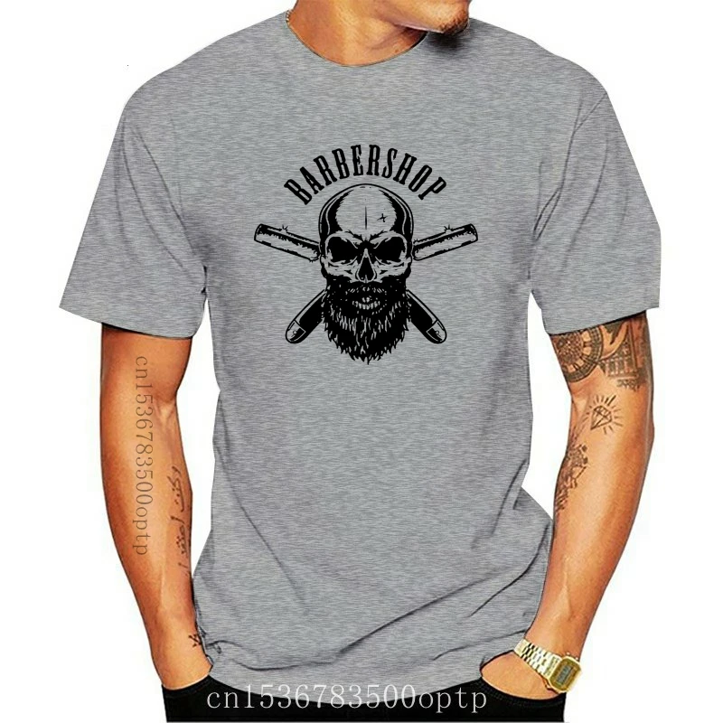 

Very Popular Style T-Shirt Men Slim Fit High-Quality Funny Shirt Barber Shop Logo Men& Design funny Tee Shirt