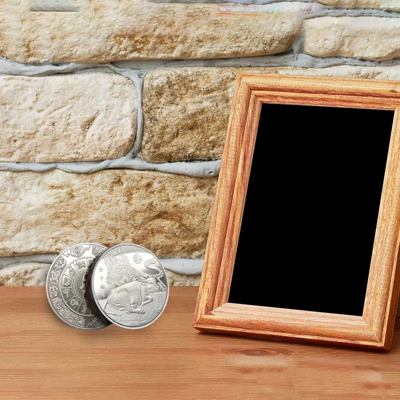 

2021 Year Of The Ox Gold Coin New Year Souvenirs Gifts Lucky Commemorative Coins Medal Bull Symbol New Year Gift