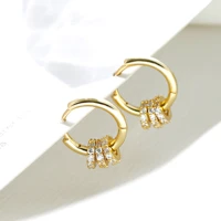 arlie dainty small zircon inlaid round circle hoop earrings for women 925 sterling silver gold color earrrings fashion jewelry