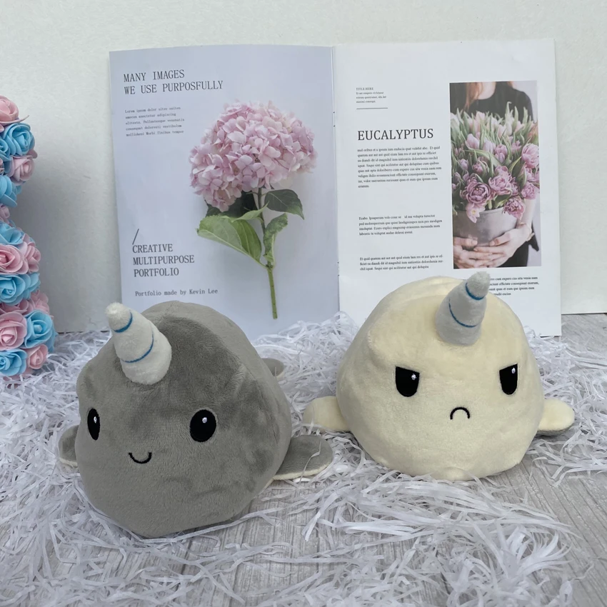 

20cm Reversible ocean animal decoration Plush Toy For Kids gift