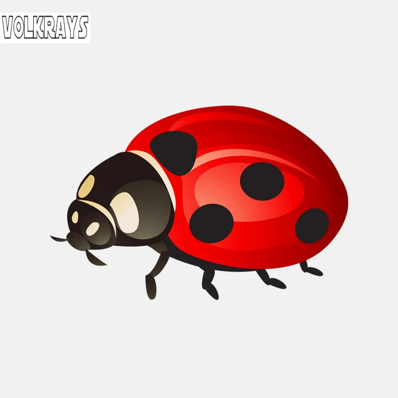 Модная Автомобильная наклейка Volkrays красные красивые аксессуары божья коровка