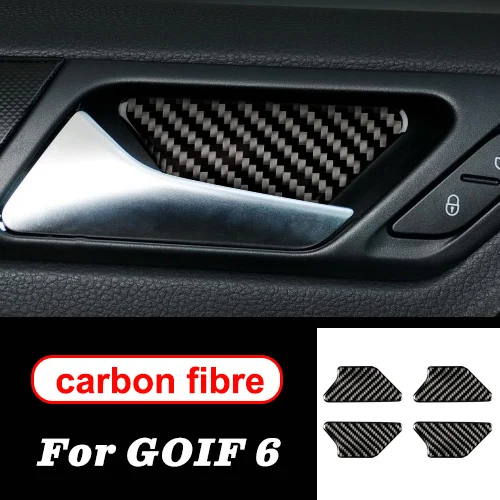 Door post Для volkswagen golf 6 gti R MK6 аксессуары LHD RHD автомобильный Стайлинг углеродное волокно рулевое колесо Шестерня двери панели внутренние наклейки - Название цвета: Door post