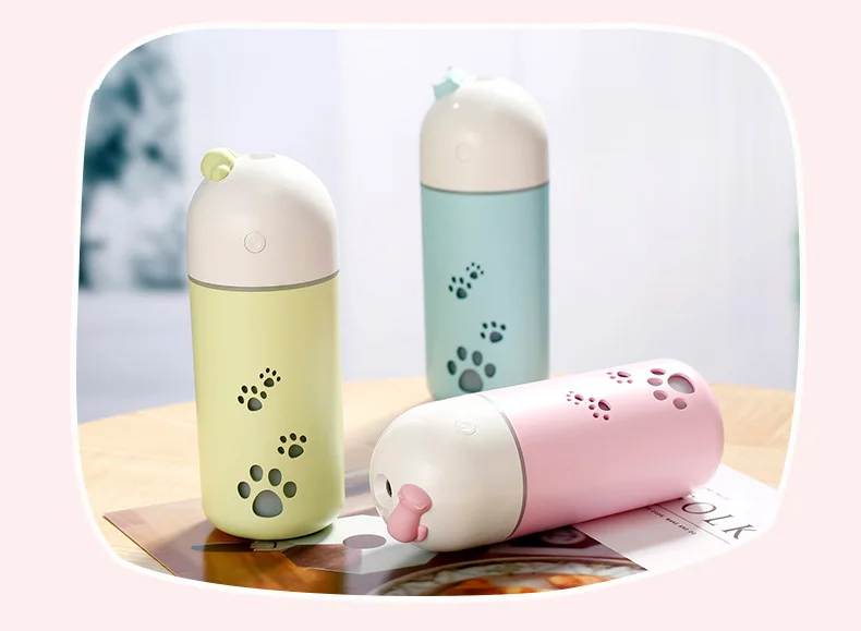 Мультфильм чашки увлажнители воздуха Красочные ночник синхронизации офиса и