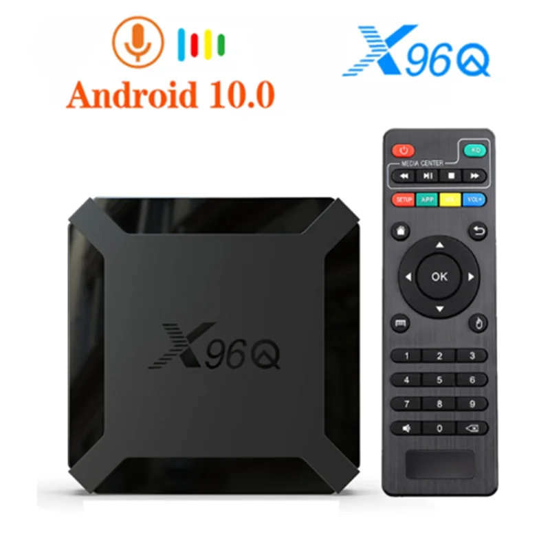 ТВ приставка X96q android 10 0 2 ГБ 16 allwinner h313 четырехъядерный процессор smart tv 4k caixa de inteligente