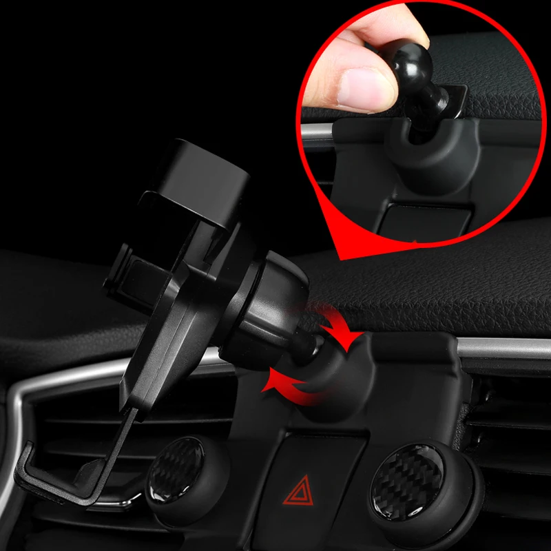 fit for volvo xc90 2015 2020 car accessories black mobile cell phone holder car air vent mount cradle stand 1set free global shipping