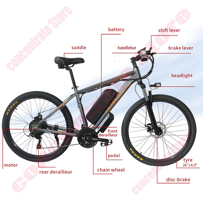 Chinese Wholesale Electric Bicycle 48v 1000w 26 Inch 18ah Cheap Price Ebike Mountain Bike e Mtb | Спорт и развлечения