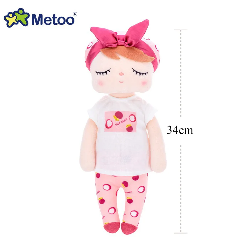 34cm red Mangosteen Metoo кукла Анджела мягкий Игрушечный Кролик мягкие Животные плюшевые игрушки «кролик» Фруктовые Куклы для детей детская одежда для девочек и мальчиков рождественские подарки на день рождения - Цвет: 34cm red Mangosteen