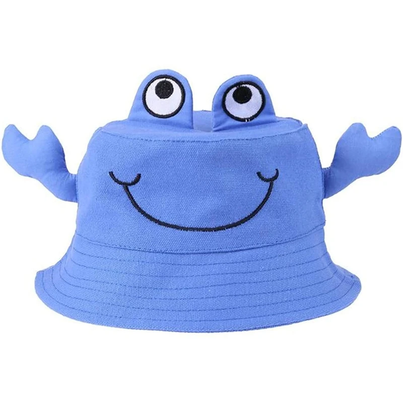 

Children Cartoon Crab Fisherman Hat Sun Protection Sun Hat Fashion Children Hat Suitable For 1-3 Years Old