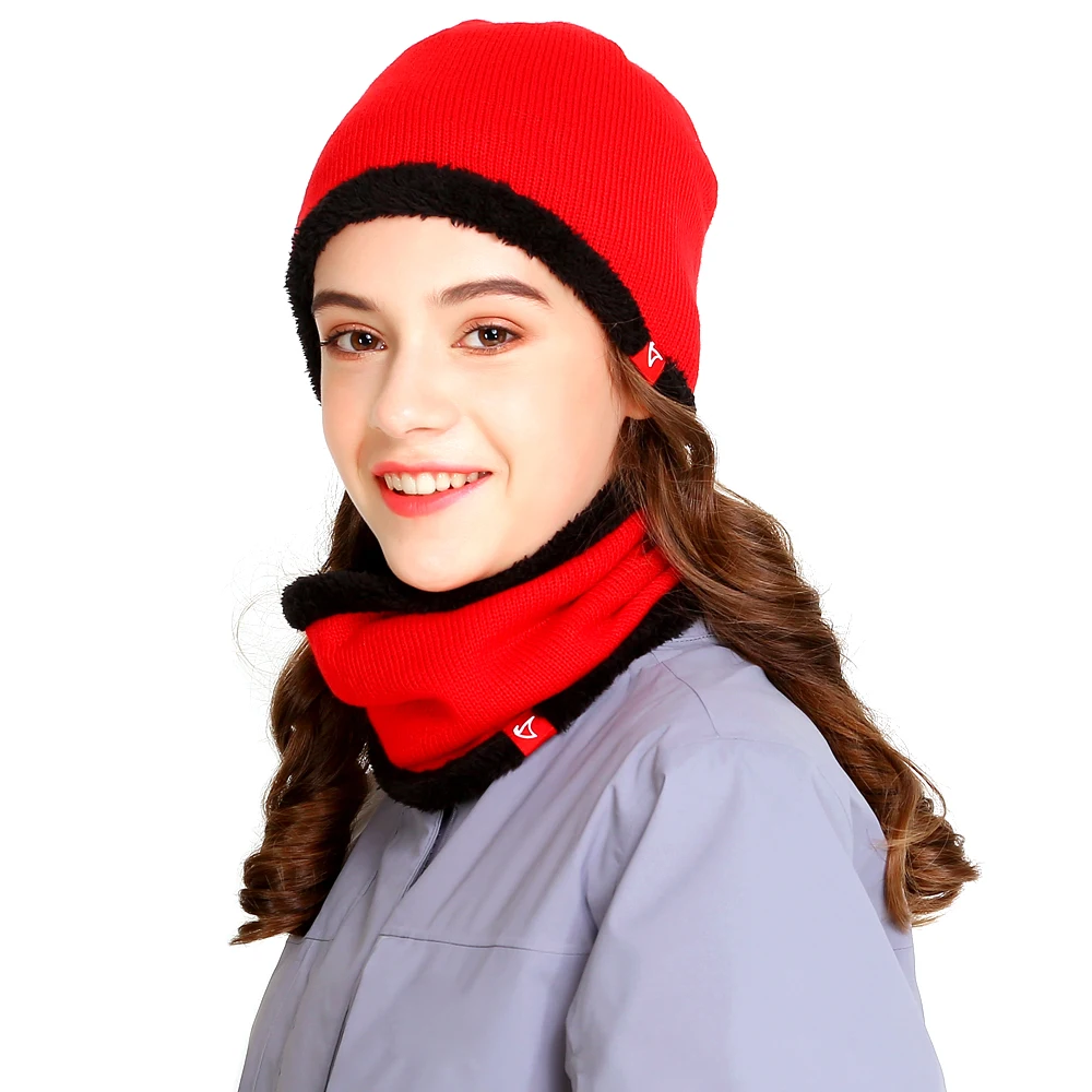 Комплект из 2 предметов зимняя шапка шарф теплая с шарфом комплект для спорта на