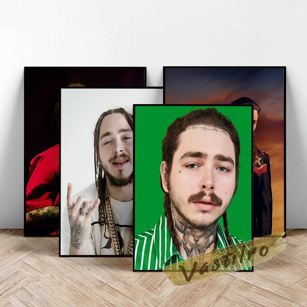 

Post Malone Rapper Poster, Music Star Canvas Painting, Nordic Handsome Man Wall Art, Hip Hop Rap Singer Art Prints, Fans Collect