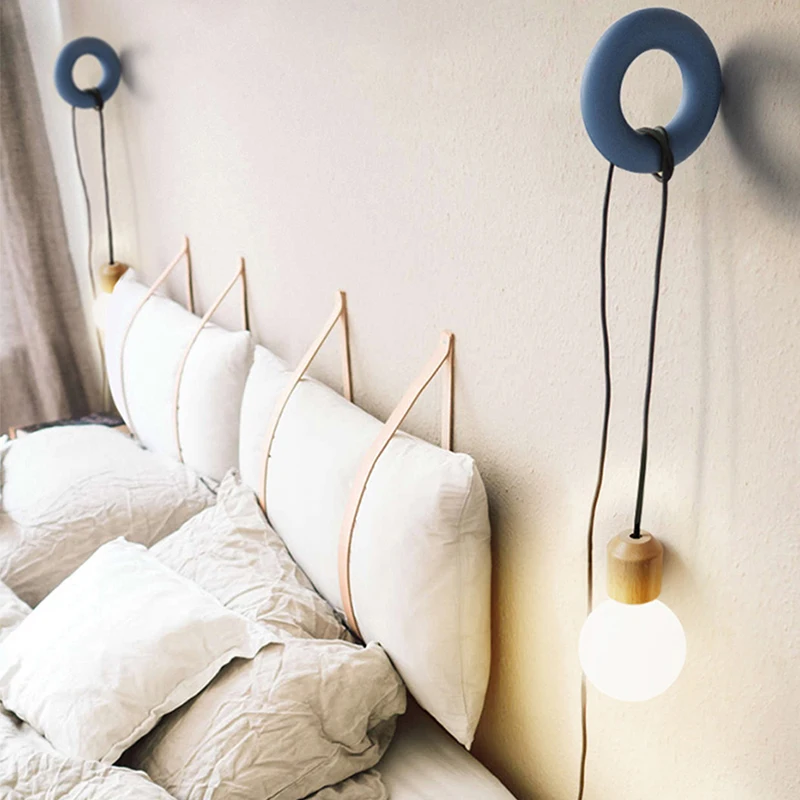Подвесная настенная лампа для спальни в скандинавском коридоре|Комнатные