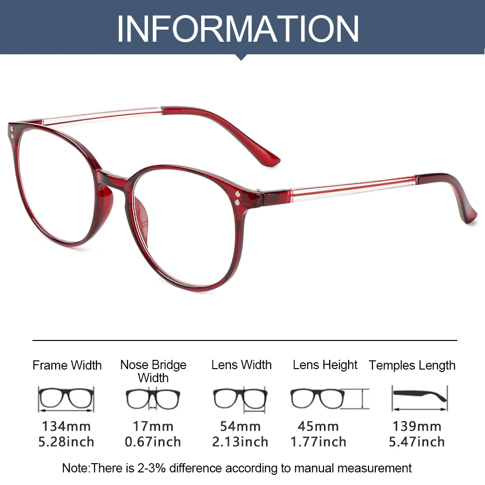 

Presbyopic Glasses Women Men Portable High-definition Ultralight PC Frames Classic Reading Eyeglasses Vision Care +1.0~+4.0