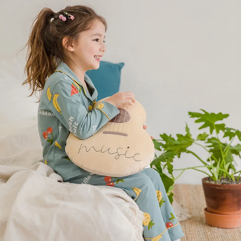 Детская весенне осенняя Хлопковая пижама с длинным рукавом для