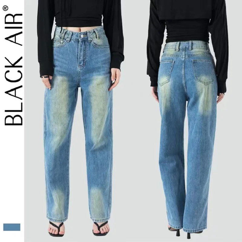 

Новинка весна-осень, выцветающие брюки do old, женские свободные прямые джинсы светлого цвета