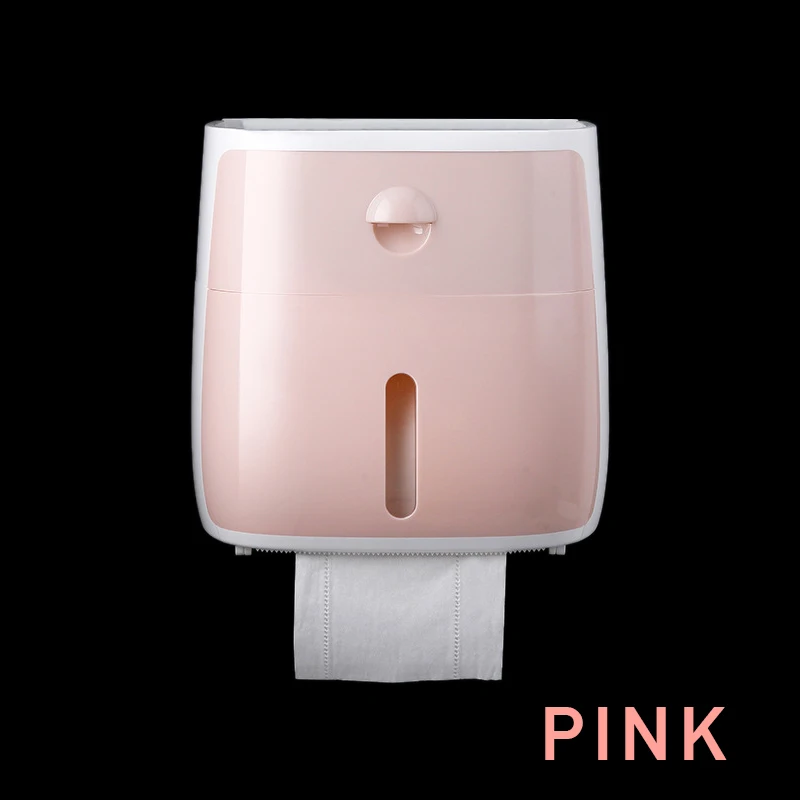 

Waterproof Wall Mounted Toilet Paper Holder Toilet Paper Tray Roll Paper Tube Storage Box Tissue Rack Box Bathroom Product
