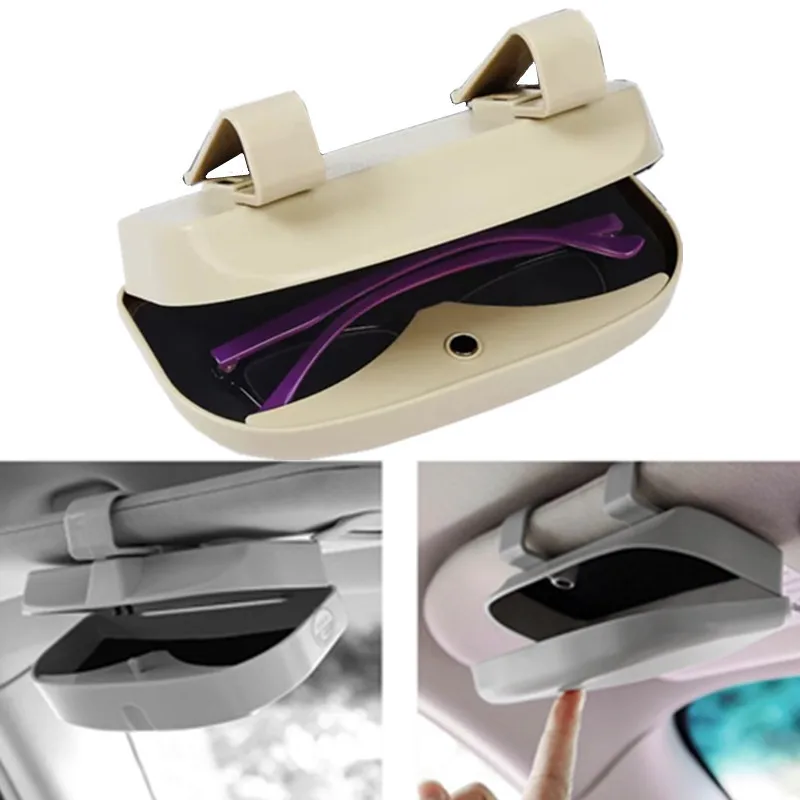 

Glasses Holder Magnetic Car Sun Visor Glasses Case Organizer Glasses Storage Box Holder Visor Sunshade Car Holder For Glasses