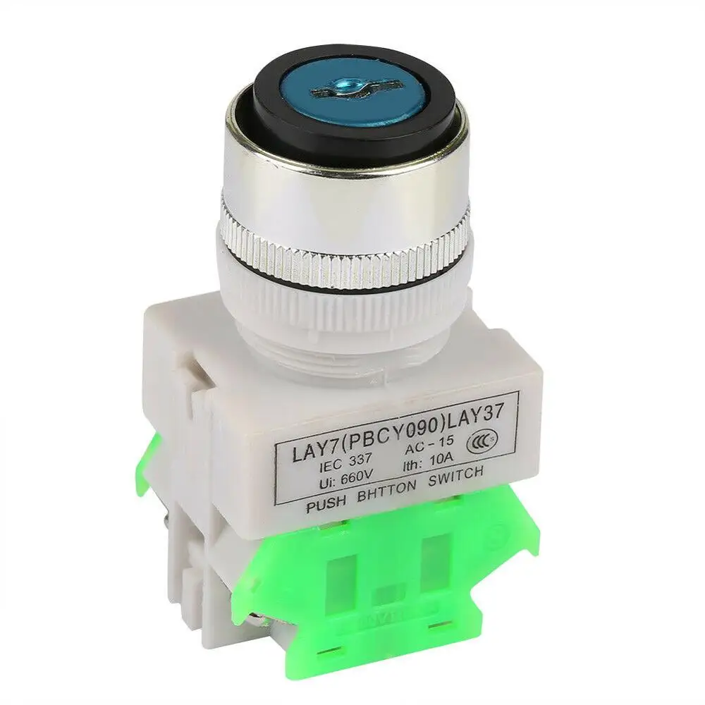 LAY37 AC 380V 10A DPST 2-позиционный 3-позиционный поворотный переключатель с замком 2no LAY7 |