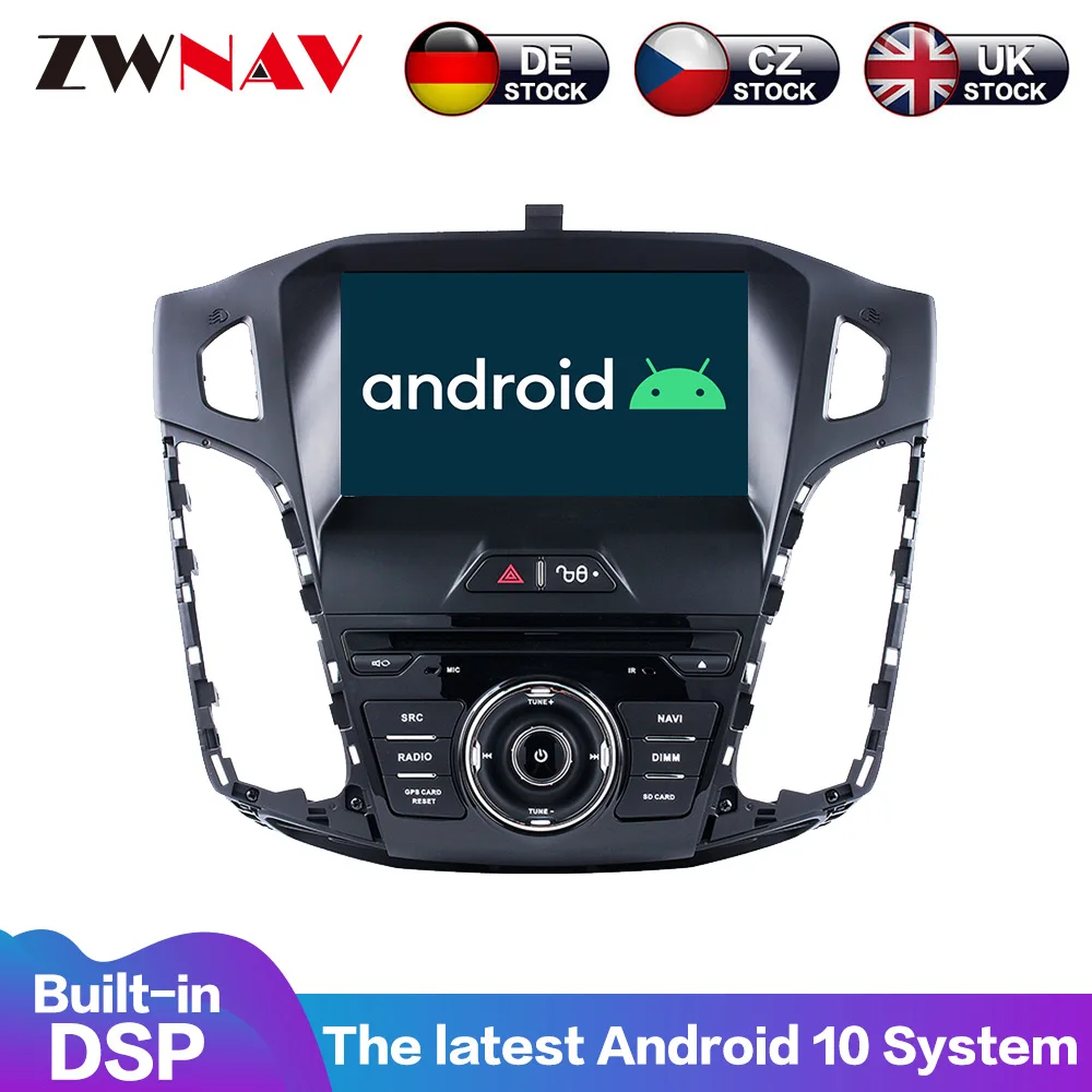 Android 10 PX6 4 + 64G с DSP Carplay IPS экран для Ford focus 2012 2013 2014 pantalla grande AC