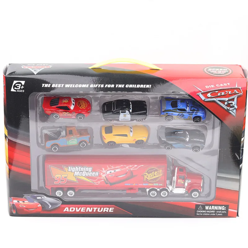 Disney Pixar машина 3 автомобили Mini 7 шт./компл. Lightning McQueen Джексон Storm Мак дядя грузовик