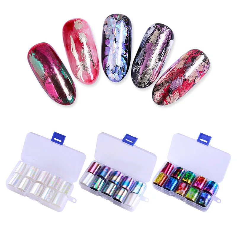 1 коробка цветная фольга для ногтей|Стикеры и наклейки| |