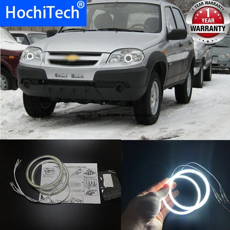 HochiTech для Chevrolet Niva 2009 2013 ультра ярсветодиодный SMD белые светодиодные глаза ангела
