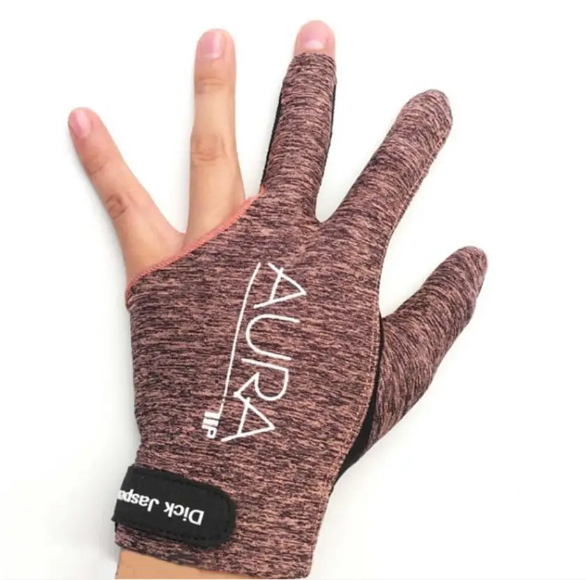 

High Quality Three Fingers Billiard Pool Gloves Left Hand Red Blue Grey Color Snooker Accessories