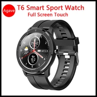 new t6 smartwatch mens watches outdoor sport smart watch round dial 1 28 inch full screen touch fitness watch for android ios