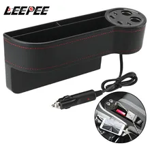 LEEPEE Car Organizer Seat Crevice Gaps Storage Box Side Slit Pocket Cigarette Lighter Phone Holders Accessories Stowing Tidying LEEPEE Car Organizer Seat Crevice Gaps Storage Box Side Slit Pocket Cigarette Lighter Phone Holders Accessories Stowing Tidying