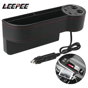 leepee car organizer seat crevice gaps storage box side slit pocket cigarette lighter phone holders accessories stowing tidying free global shipping