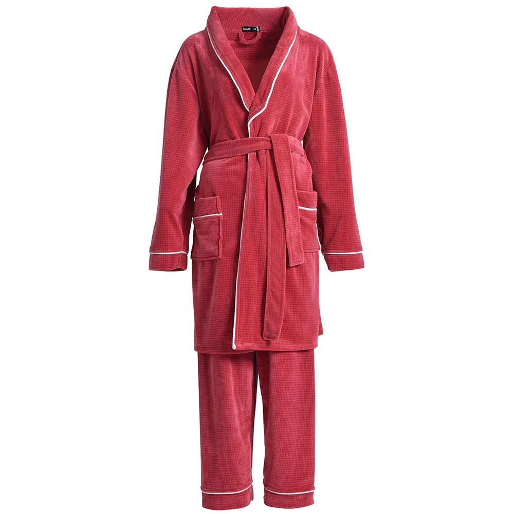 Женский халат из кораллового флиса одежда для сна зимний утепленный Размер 3XL